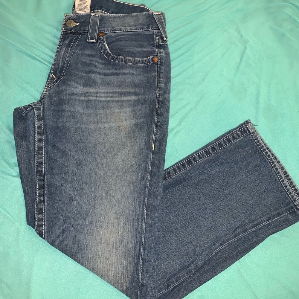 True Religion Ricky Straight Leg Jeans‎ Size 34 Made in USA